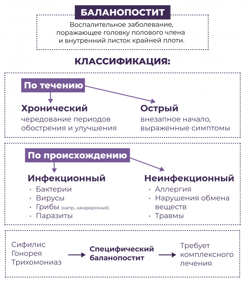 Баланопостит виды